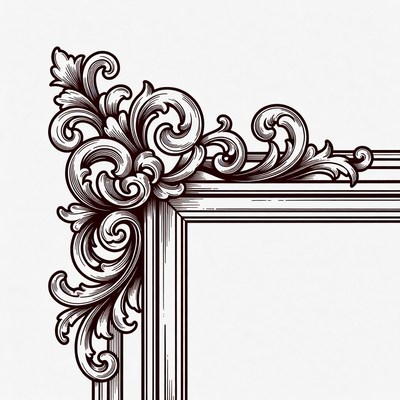 Ornate Vintage Corner Frame