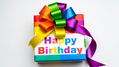 Rainbow Happy Birthday Gift Box