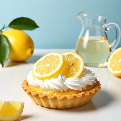 Lemon Tart with Whipped Cream