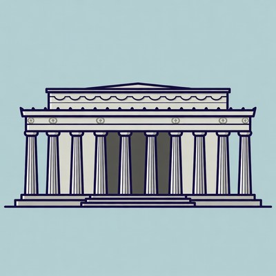 Lincoln Memorial Illustration