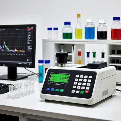 Laboratory Spectrophotometer with Test Tubes