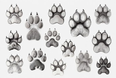 Dog Paw Prints Illustration