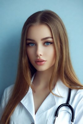 Woman doctor with stethoscope