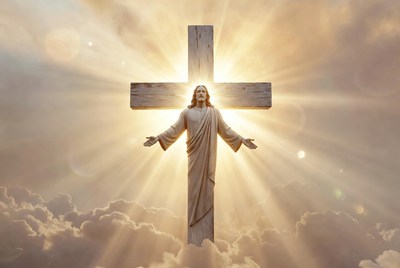 Jesus Christ on wooden cross