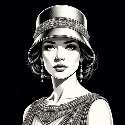 1920s Woman in Cloche Hat