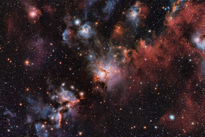 Vibrant Orion Nebula in deep space