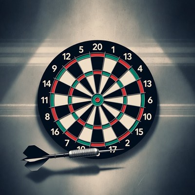 Dartboard with Dart