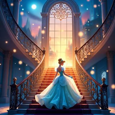 Cinderella descending grand staircase