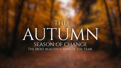 Autumn Season of Change Text Overlay