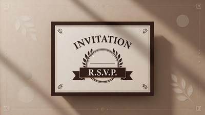 Elegant RSVP Invitation Card