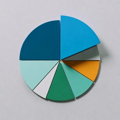Colorful pie chart on white background