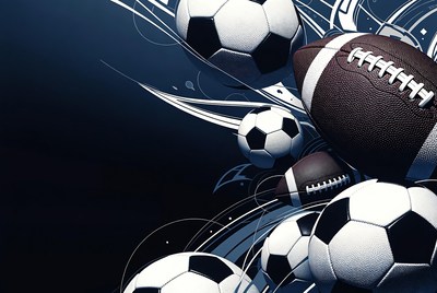 Soccer and Football Balls Abstract