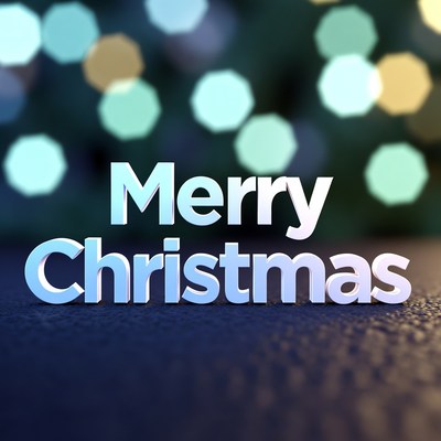 Merry Christmas with Bokeh Lights