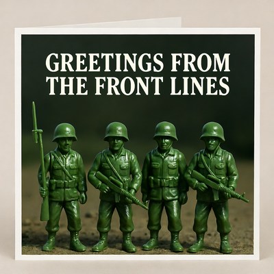 Toy Soldiers Greetings from Front Lines