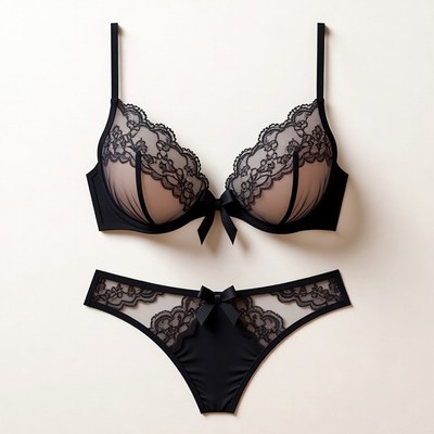 Black Lace Lingerie Set