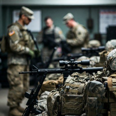 US Army Soldiers with Rifles