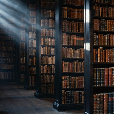 Sunlight Beams in Grand Library