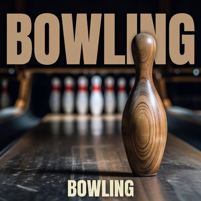 Wooden Bowling Pin on Lane