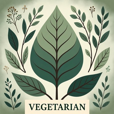 Vegetarian Leaf Illustration