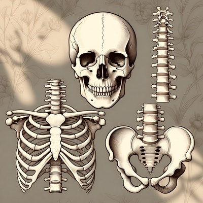 Human Skeleton Anatomy Illustration