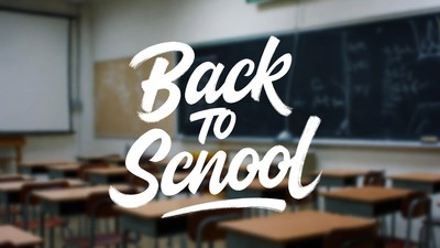 Back to School Text Over Classroom