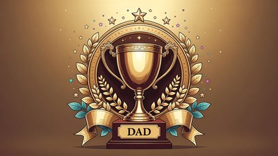 Dad Trophy Illustration