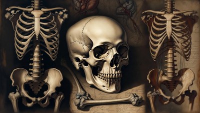 Human Skeleton Skull Ribcage Anatomy