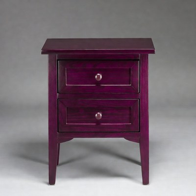 Purple Wooden Nightstand