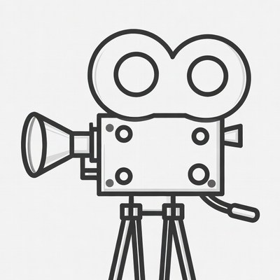 Vintage Movie Camera Illustration