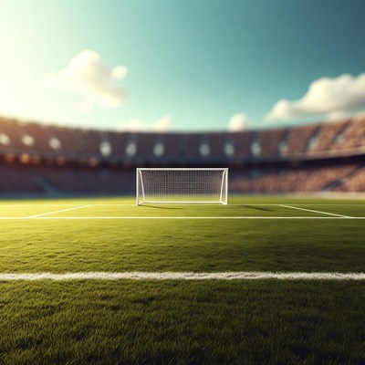 Soccer Goal Stadium Green Field
