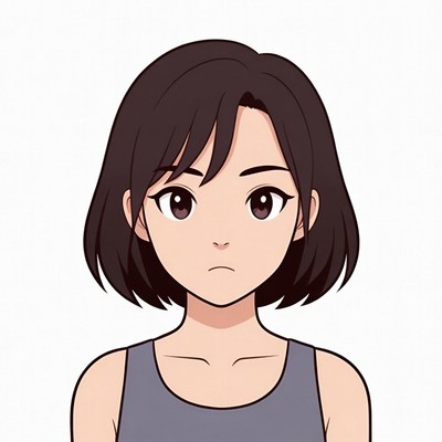 Anime girl with bob haircut