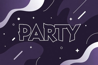 Party Text Illustration