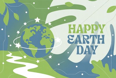 Happy Earth Day Illustration
