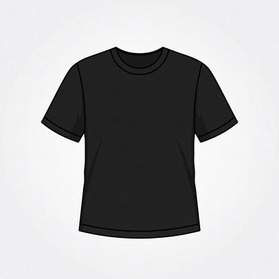 Black T-shirt Illustration