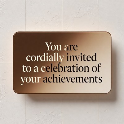 Cordially Invited Achievements Celebration Card
