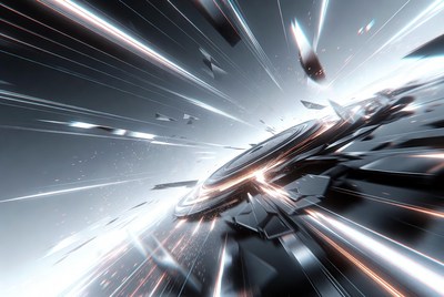 Futuristic Black Hole Explosion