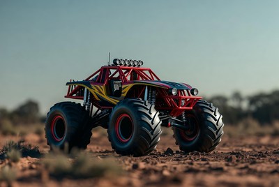 Red Monster Truck Toy on Dirt