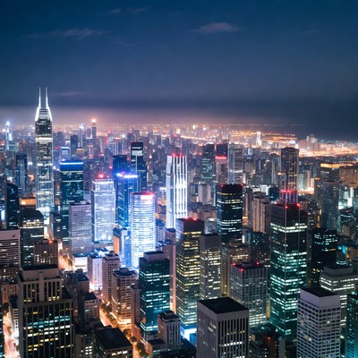 Shanghai Skyline at Night