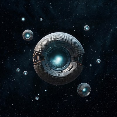 Futuristic Orb in Deep Space