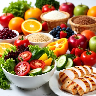 Healthy Salad with Grilled Chicken