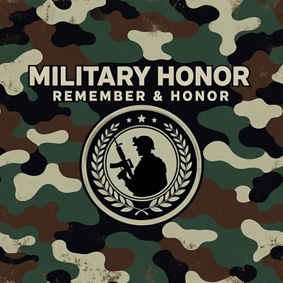 Military Honor Soldier Silhouette Camouflage