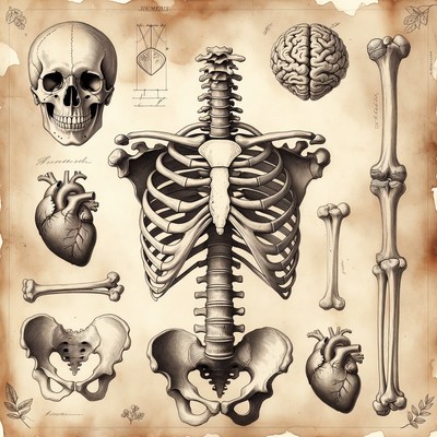 Vintage Human Anatomy Illustration