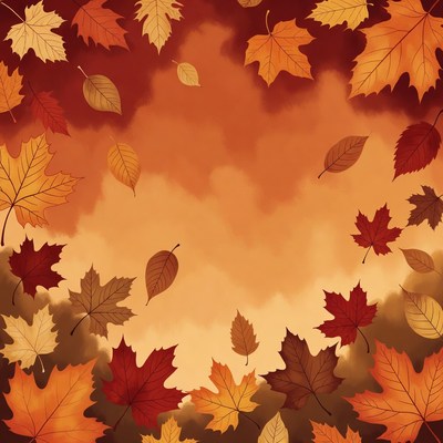 Falling Autumn Leaves Illustration