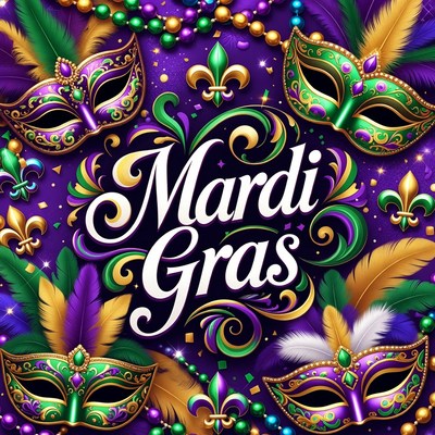 Mardi Gras Masks and Beads