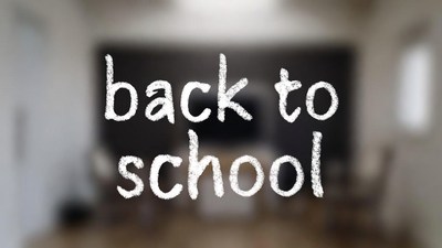 Back to School Chalkboard Text