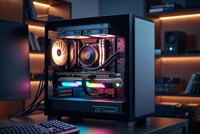 RGB Gaming PC Open Case