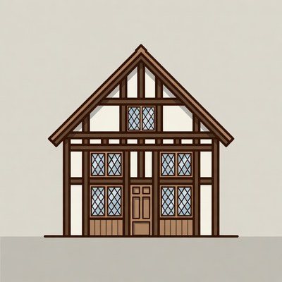 Tudor House Illustration