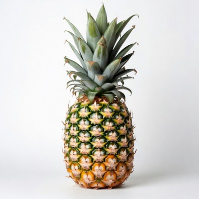 Fresh pineapple on white background