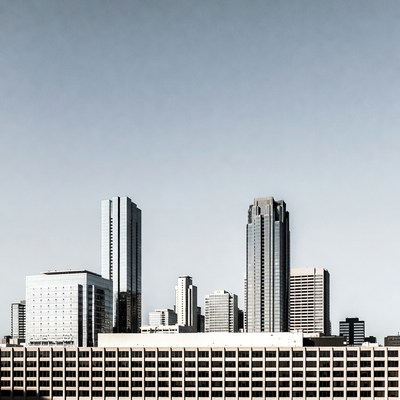 Modern Skyscrapers City Skyline