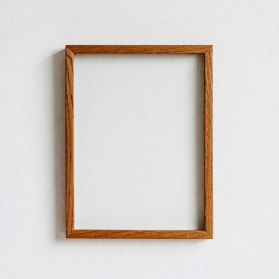 Empty Wooden Picture Frame